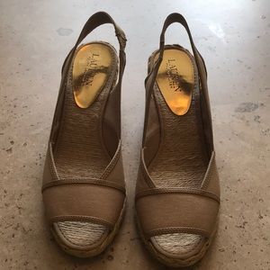 Ralph Lauren canvas espadrille wedge